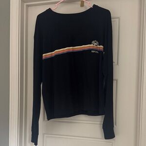 Rip Curl Women's Dark Navy with Colorful Stripe - Size L - NWT